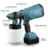800ML Cordless Paint Sprayer Auto w Easy-Control Spraying Steel Coating Airbrush Automatic Spray Gun 42000rpm