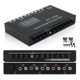 5/7 band Car Audio Equalizer EQ Frequency Adjustable RCA Input for Portable Devices+Subwoofer Output