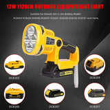 3W/12W Emergency LED Work Light Flashlights Electric Torch Outdoor Portable Lamp for 14.4V-20V Li-ion Battery