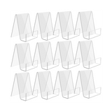 12 Pack Stand, Clear Book Holder, Small Acrylic Display Stand for Books, Photos, Brochures, Tablets