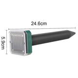 12 Pac Outdoor Solar Ultrasonic Vibration Mole Electronic Snake Repeller for Garden Yard Farm