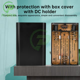 12V Rechargeable 3 Cell Solder-Free 18650 Tandem Battery Box Removable Protection Lid With DC Holder