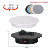 360 Degree Electric Photography Rotating Turntable Display Stand for Jewelry Product Displays 3D Scan Pan with PVC