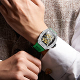 ONOLA Fashion Watch for Men Milky Way Star Sapphire Dial Luxury Steel Band Male Mechanical Wrist Watches Relogio Masculino
