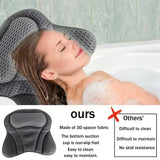Cups Bathtub Z0f6 Suction Massage 1pc Back Spa Neck Spongy Bath Cushion 3d Tool With Relaxing Soft Pillow