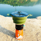 Foldable Portable Camping Silicone Boiling Water Picnic Fishing Heat-Resistant Stir Fry Pot Outdoor Cooking
