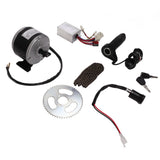 Electric Motor Controller Kit High Temp Resistant 250W Rustproof High Speed DC Motor with Twist Grip for Electric Bike Scooter