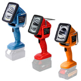 16.2W 1250LM LED Work for Milwaukee//14.4V-18V Li-ion Battery Dual Light Source Vertical Lamp Flashlight