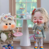 2PCS 1/6 Scale Miniature Dollhouse Tea Table Mini Furniture for s Blyth Doll House Decoration Accessories
