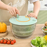 Vegetable Pasta Fries Pump Manual Water Salad Spinner Fruit Drain Basket Dryer Hand Crank Kitchen Gadget