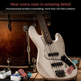 ammoon Wireless System Audio Digital Guitar Transmitter Receiver Built-in Rechargeable Battery 100 Feet Transmission