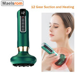 Electric Cupping with 12 Gear Suction and Heating. Guasha Scraping EMS Body Massager. Vacuum Suction Fat Burner Slimming.