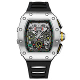 GUANQIN Original JHS19 movement new luxury automatic mechanical watch men's retro 361L stainless steel clock relogio masculino