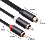 RCA Cable 2 RCA Male To 1 RCA Female Adapter Audio Cable Aux Cable For Iphone Edifer Home Theater DVD VCD Headphones