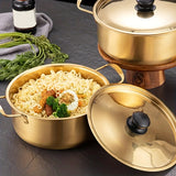 1pc, Ramen Pot, Stainless Steel Korean Style Ramen Cooking Pot With Lid, Instant Noodle Pot