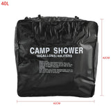 20L/40L Foldable Camp Shower Bag PVC Outdoor Shower Bag Portable Folding Water Bag Camping Shower Camping Hiking Travel Supplies