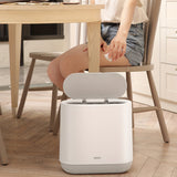 1pc Simple Press Type Trash Can, Clip Seam Toilet Garbage Can, Household Garbage Storage Box With Lid, Living Room Bedroom Bathroom Trash Can, Home Essential