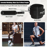 Padded Ankle Straps with Carabiners - 2 Handles, 2 Ankles, Lined for Comfort - Ideal for Gym, Sports Training, Fitness Supplies