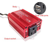 150W Modified Sine Wave DC 12V to AC 110/220V Portable Car Power Inverter Charger Converter Adapter with EU/US Plug