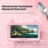 Cartoon Bathroom Mobile Box Wall Mounted Bracket 6 Inch Phone Storage Case Waterproof Shower Watching Holder