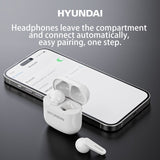 HYUNDAI Original Half In-ear Wireless Bluetooth Earbuds Hi-Fi Sound Level Low Latency Noise Canceling Bluetooth Headset