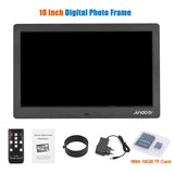 Andoer 10-inch Wide LCD Screen Digital Photo 1024*600 High Resolution Electronic Picture Frame with Video Player Function