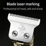 RESUXI LM-2029 Professional Clipper Set for Men Electric Oil Head Trimmer Shear Carving Pusher Razor Nose Hair Device