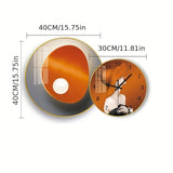 1pc, Modern Luxury Wall Clock - Fashionable Women's Wall Art for Living Room Decor and Mother's Day/Birthday Gifts