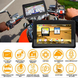 Waterproof GPS for Motorcycle, Vehicle GPS, Motorcycle Satellite Navigation System with Mount