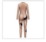 Women's Stage Performance Tights, European And American Digital Printed Full Body Jumpsuit