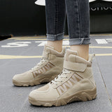 High top couple hiking outdoor off-road desert boots, camping plus size training shoes, men's shoes versatile