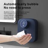 USB Rechargeable Multifunctional Wall Mounted Automatic Infrared Sensor LED Digital Display Foam Soap Dispenser