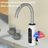 1pc Electric Heating Faucet, Electric Faucet Instant Heating Electric Heating Water Heater Hot Water Faucet Kitchen Precious Water Hot And Cold Dual Use (220V- Euro Plug) Fall Winter Essential Novelty Tools