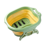 Foldable plain foaming bucket Plastic foot bath large heightening fording barrel Foot massage basin