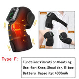 Eletric Temperature Massager Leg Joint Heating Vibration Massage Elbow Shoulder Support Arthritis Relief Thermal Knee Pad
