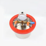 20CM Stainless Steel Degassing Chamber Diameter Epoxy Resin Vacuum Defoaming Barrel With 12MM Thickness Acrylic Lid 3L