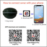 Portable Fish Finder Bluetooth Wireless Echo Sounder Sonar Sensor Depth Fishfinder for Lake Sea Fishing IOS& Android