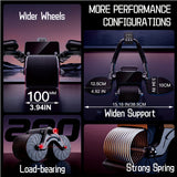 Ab Roller Wheel With Knee Mat Automatic Rebound Abdominal Wheel Timer Abdominal Wheel Exercise Roller Ab Workout Equipment