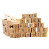 27 Pcs Children Wood Alphabet Letters Stacking Building Blocks Craft Early Learning Educational Toys Baby Room Decor