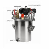 304 Stainless Steel Glue Dispensing hine Tank 0.5L Storage Barrel with Pressure Regulating Vae