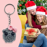 Crocheted Doll Keychain - Sad Hamster Meme, For Car Keys, Backpack & Handbag Ornament