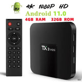 Original Tanix TX3 mini Android 11.0 H313S Quad Core 4G WiFi Box Smart 2GB 16GB 4K HD Media player 3D TX6 TV BOX 1G8G top box