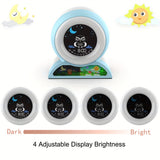 1pc Cute Digital Alarm Clock with Temperature and Smart Night Light for Toddlers - Teaches Boys and Girls When to Wake Up for Back to School - Aesthetic School Supplies