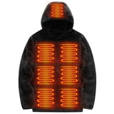 Women USB Heating Hoodies Men Vintage Gothic Heated Jacket Long Sleeve Fleece Streetwear Loose Coats Haruku Sweatshirts