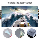 16: 9 portable cloth frameless 60-133 inch projection screen foldable wall mounted home theater office movie