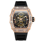New Diamond Fashion watches men Hollow Full-automatic Mechanical ONOLA Luxury  Tape Waterproof Watch for Men Relogio Masculino