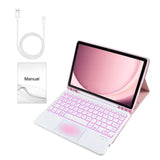 Case Latency-free Colorful Backlit Keyboard Cover for Samsung Tab A9 Plus Wireless Bluetooth with Protective