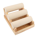 Wood 3 Tier Bracelet Watch Stand Holder Jewelry Showcase Display Storage Necklace Bangle Organizer White