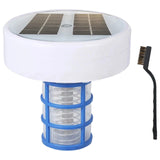 Chlorine-Free Solar Copper Pool Ionizer - 85% Less Chlorine, Auto Switch RGB Night Light, Up to 35000 Gal