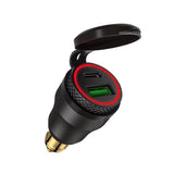 Aluminium Type-C PD Power Delivery USB 30W QC 3.0 Quick Charger Waterproof for Hella DIN Socket Ducati Triumph